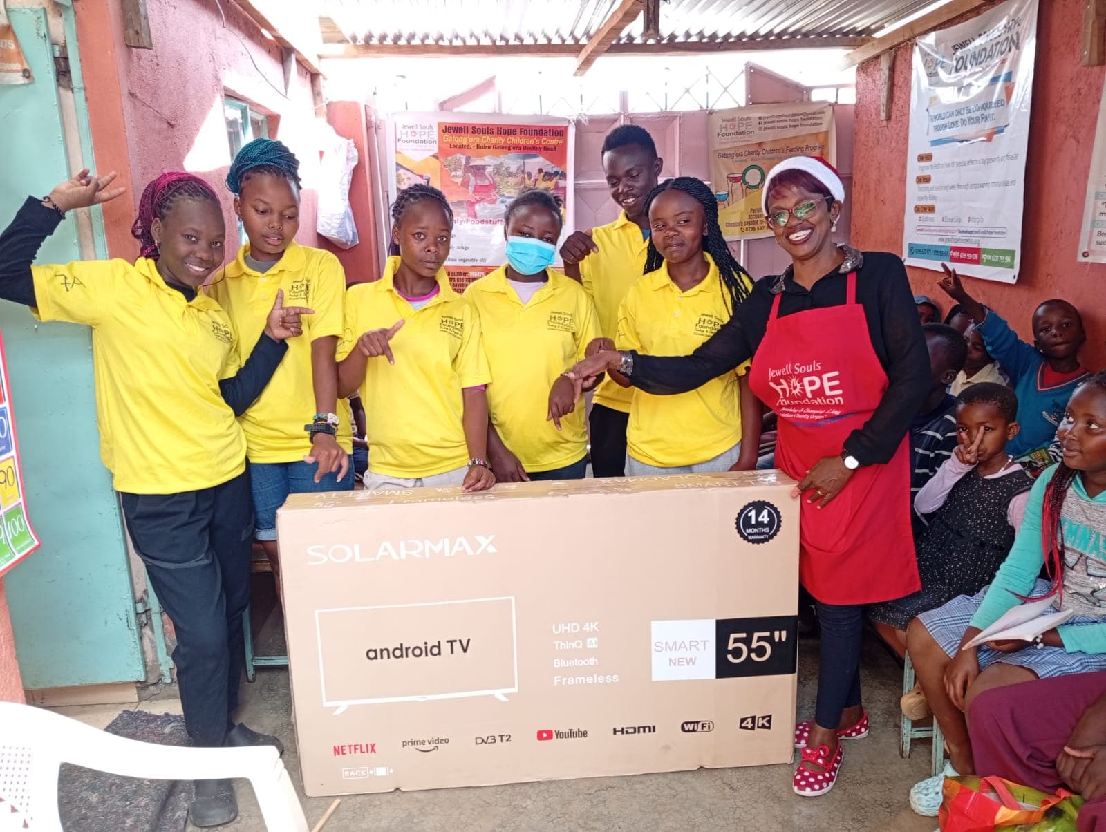 Television donation at Jewell Souls Hope Foundation