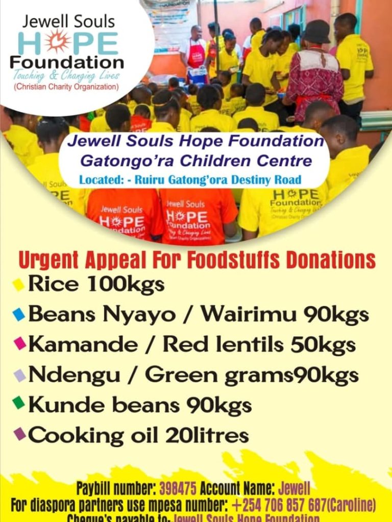 Foodstuff appeal supplies and donations